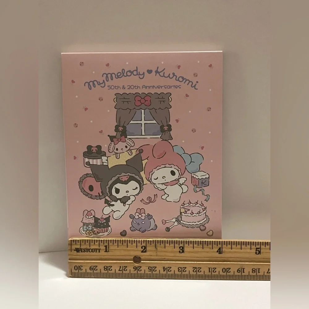 Kuromi & My Melody Memo Pad - Melody 50th & Kuromi 20th Anniversaries